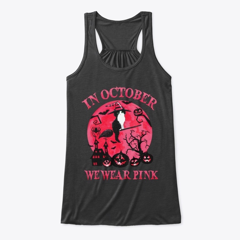 We wear pink in October Cat Halloween