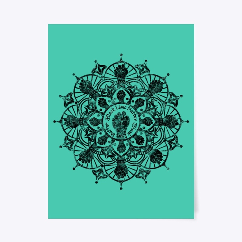 Black Lives Matter  Distressed Mandala 