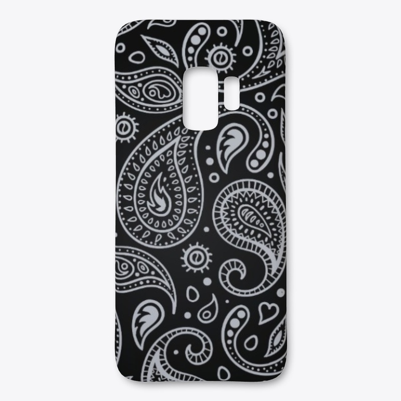 Black and White Paisley Design