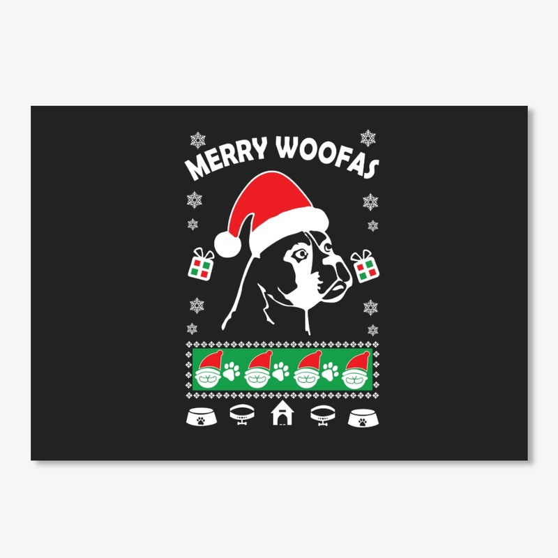 BOXER FUNNY CHRISTMAS SWEATER T-SHIRT 