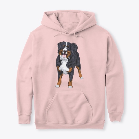 Bernese Mountain Dog Light Pink T-Shirt Front