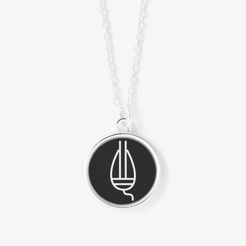 Gurdy Pendant Black Coin