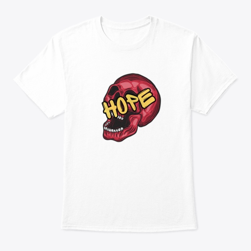 Hope Skull Street Art Graphic T-Shirt