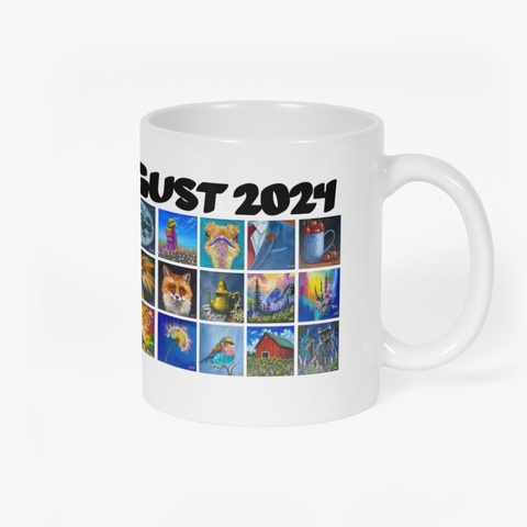 Acrylic August 2023  White T-Shirt Back