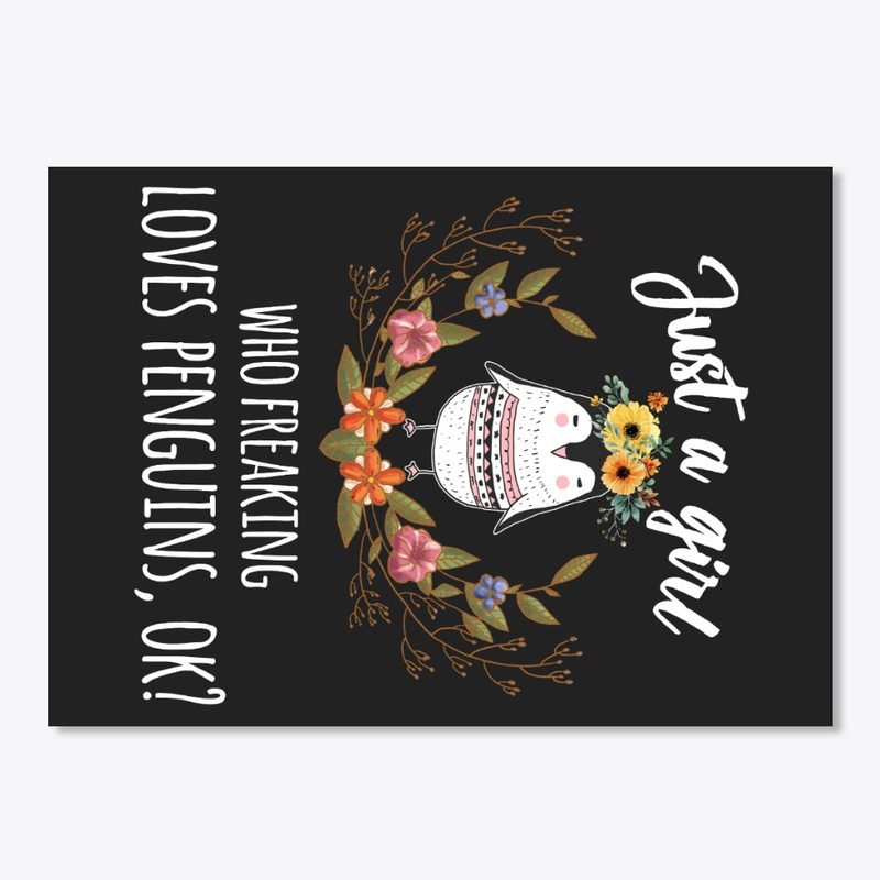 Girl Freaking Loves Penguins Boho Style