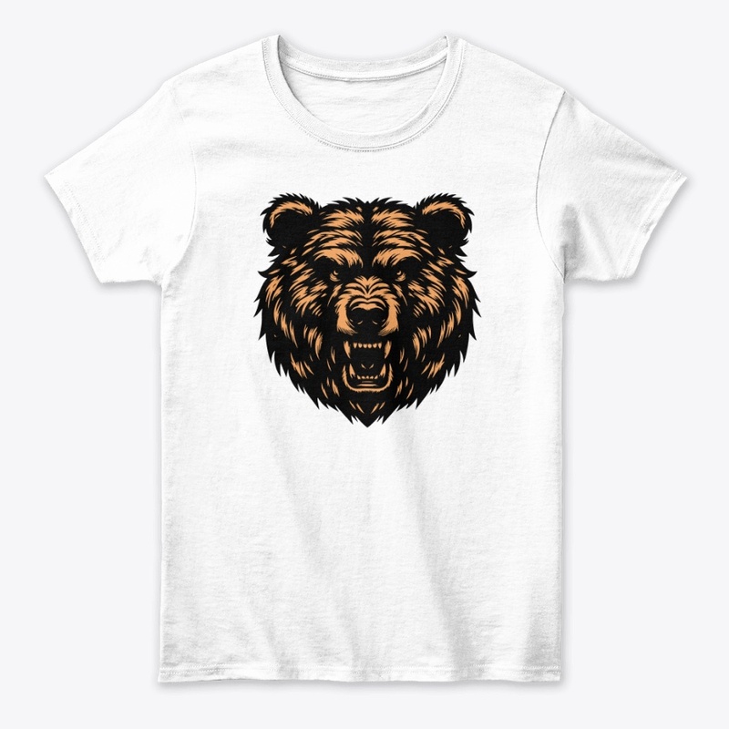 Angry Bear Head Design
