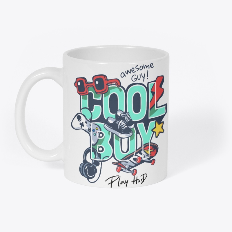 Cool boy slogan with cartoon boy t shirt