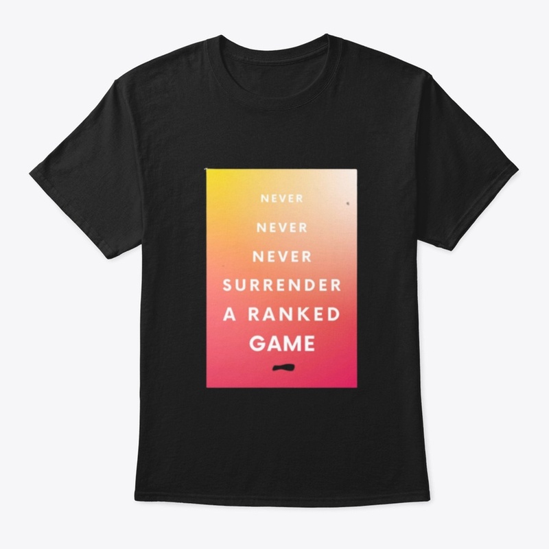 T-shirt with NEVER SURRENDER message
