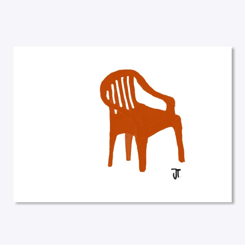 Very important orange chair 