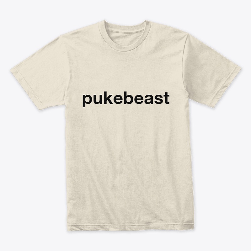 pukebeast logo t-shirt in cream