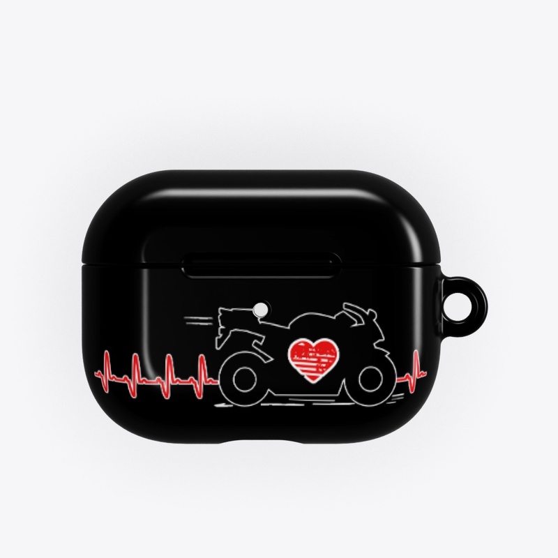 Moto Love Heartbeat Biker - Red