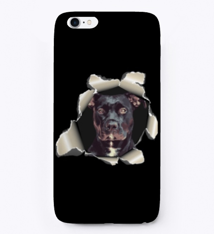 Pitbull Through A Hole