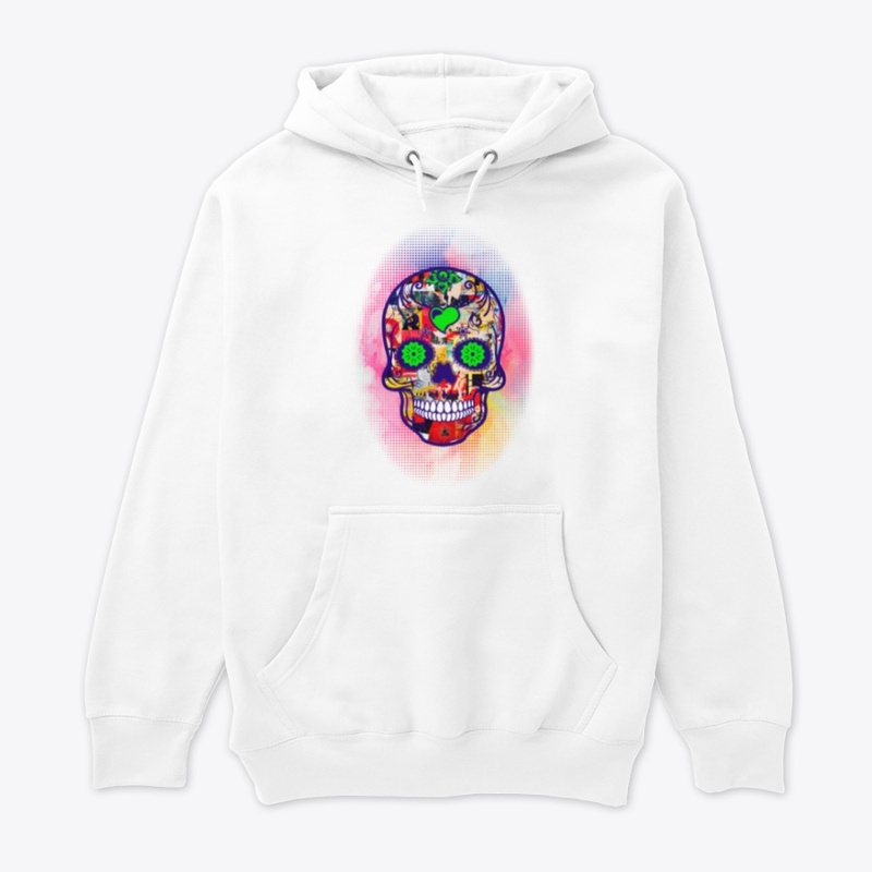 Colorful skull scrap paper