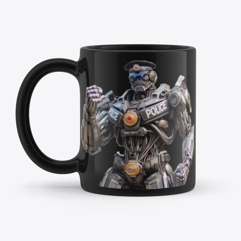 Mega Robot Cop Coffee Mug 