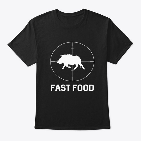 Wild Boar Gift Black T-Shirt Front