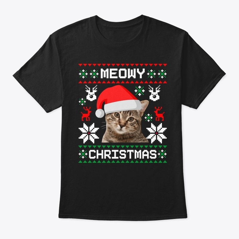 Meowy Christmas Funny Class T-shirt 