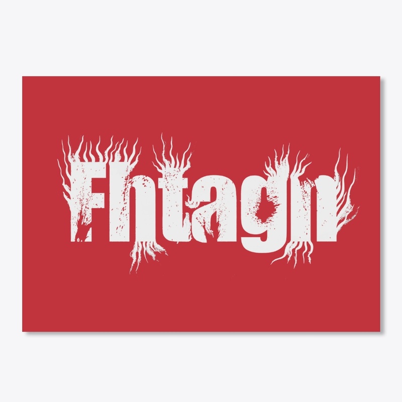 Fhtagn white  hairy logo