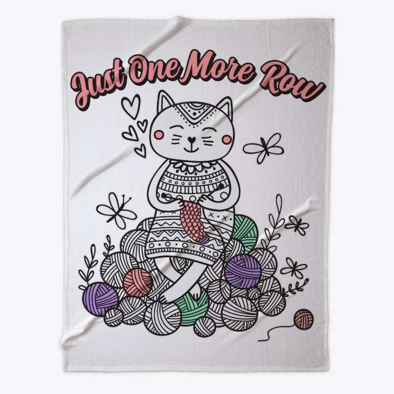 One More Row Knitting Gift For Cat Lover