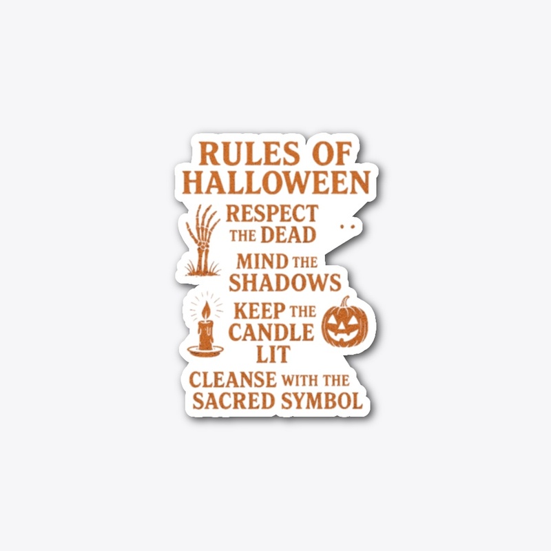 Rules of Halloween Spooky Typography 