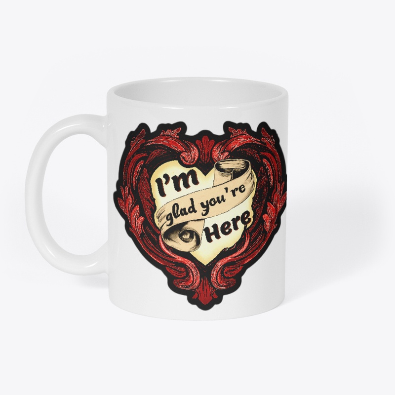Baroque Heart mug in olde brick