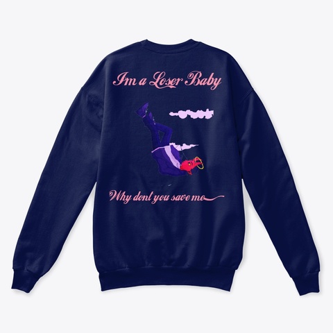 Jalen Tyree   Loser Navy  T-Shirt Back