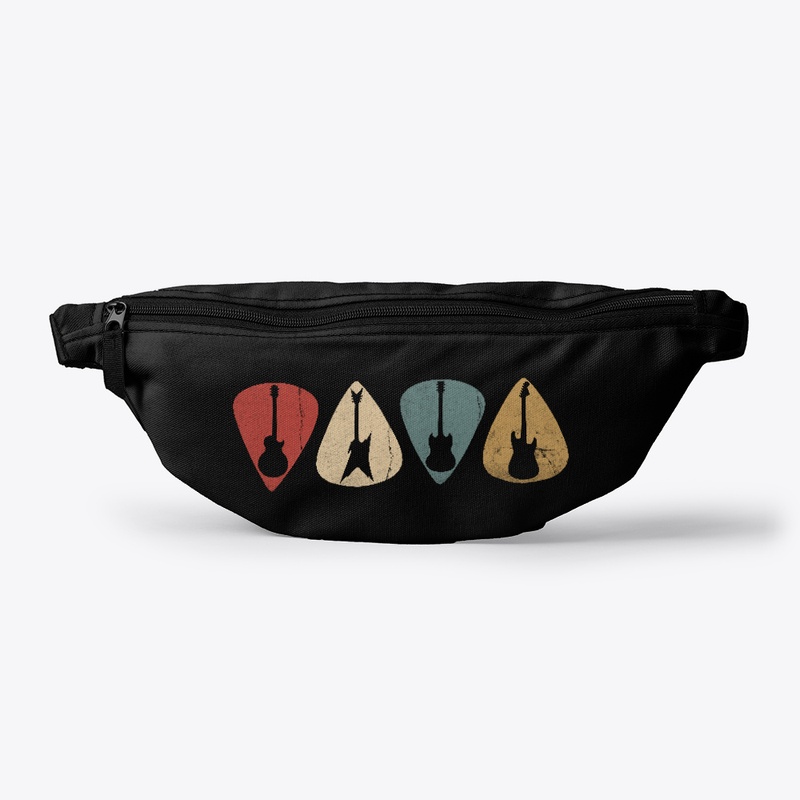 Guitar Pick Retro Electric Silhouette