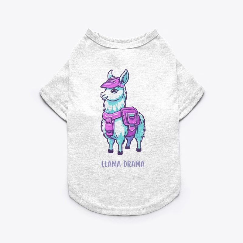 Cute Llama with Purple Hat & Backpack
