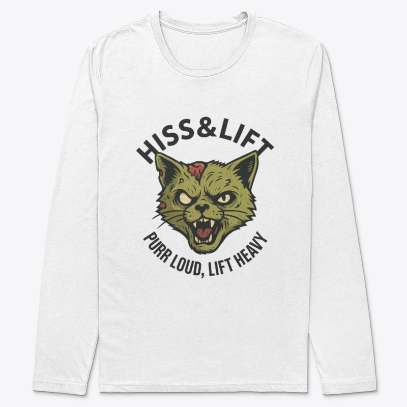 Hiss & Lift: Zombie Cat Lift Heavy Tee