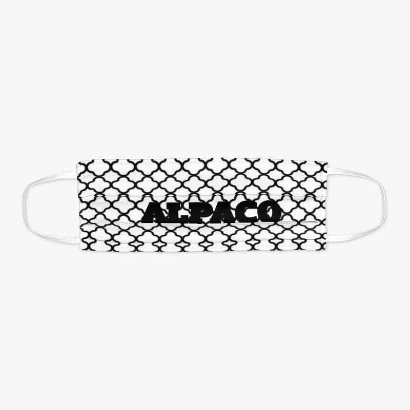 Alpaco Black quatrefoil Face Mask