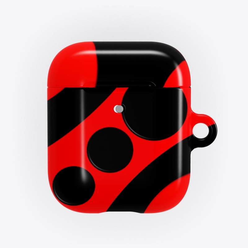 Red And Black Circle Pattern