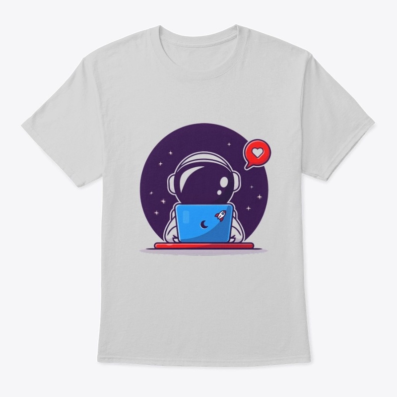 Astronaut Operating Laptop