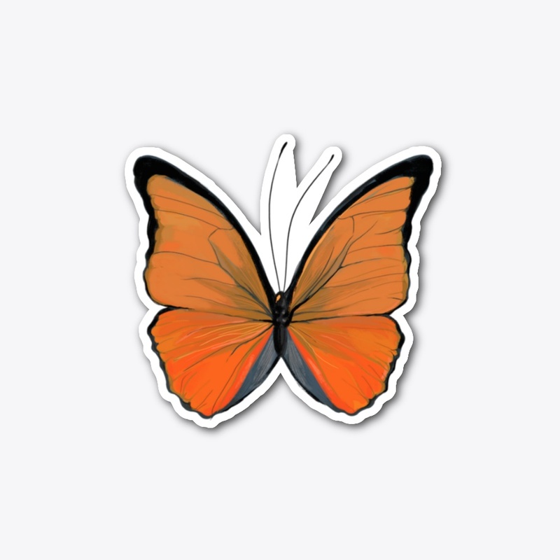 Orange butterfly T-Shirt 