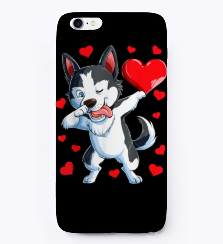 Dabbing Siberian Husky Valentines Day
