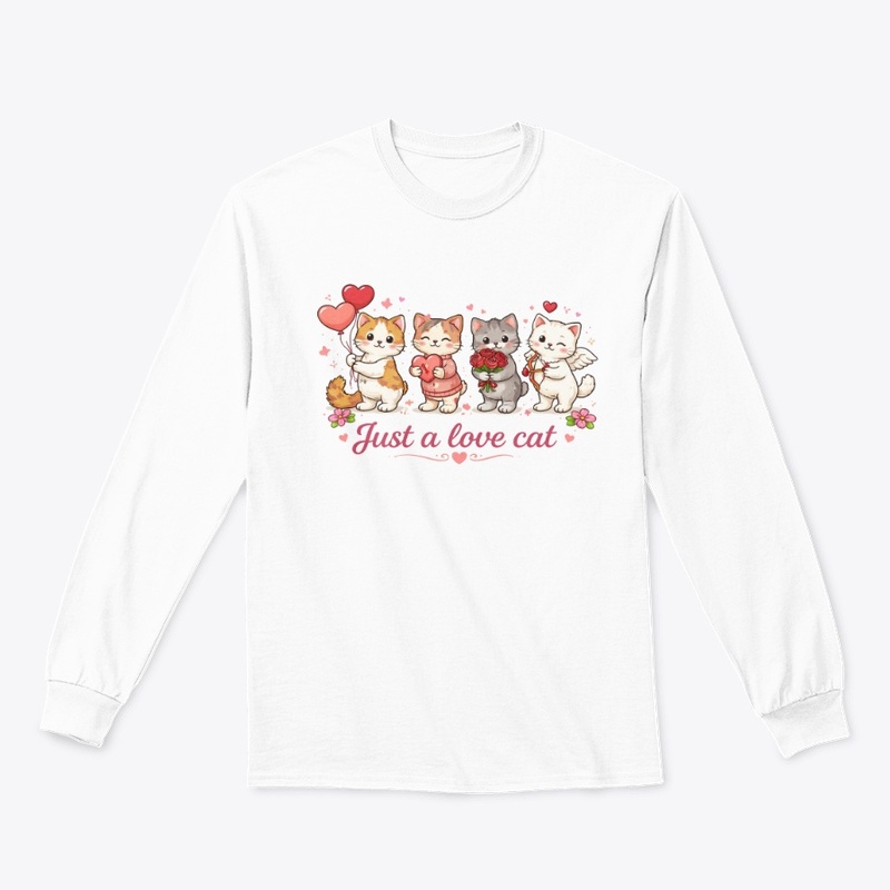 Just a Love Cat Valentine Tee