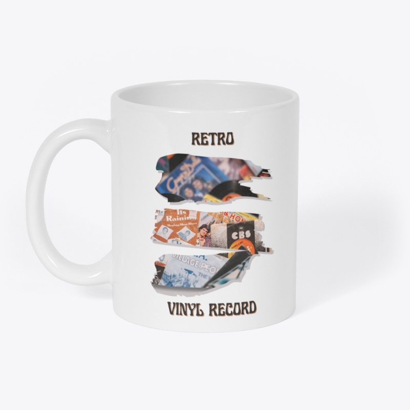 Retro Vinyl Vibes: Classic White Tee