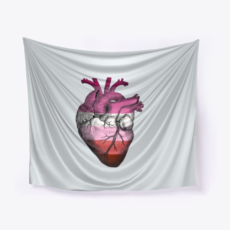 Lesbian Pride Anatomical Heart