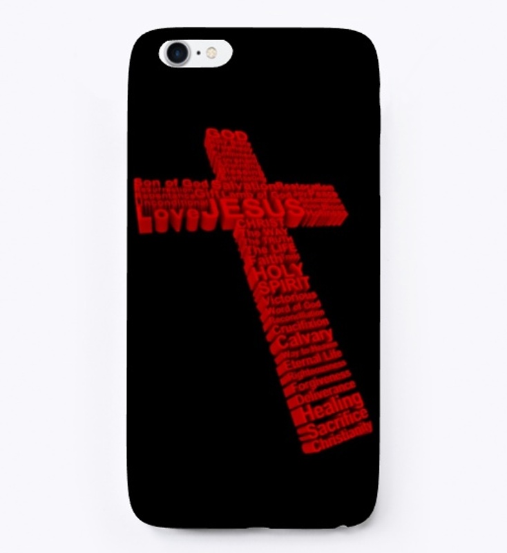 Christian Red Cross with Faith Words