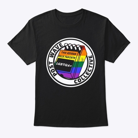 Guitar Pedal Lgbtqa+ Charity Shirt Black T-Shirt Front