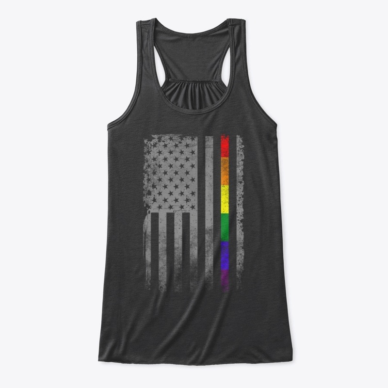 US FLag LBGT Thin Line LBGT Month