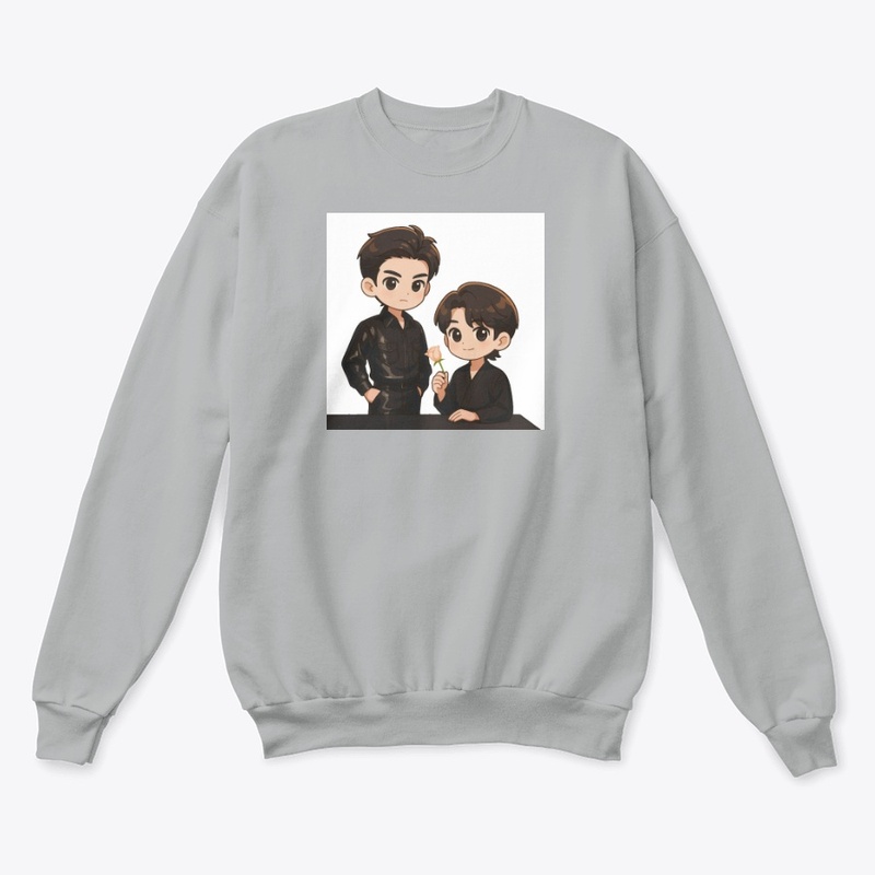 BJYX Chibi Duo | Black Outfit & Rose