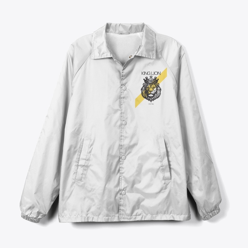 Black Yellow Lion Illustrative Personal 