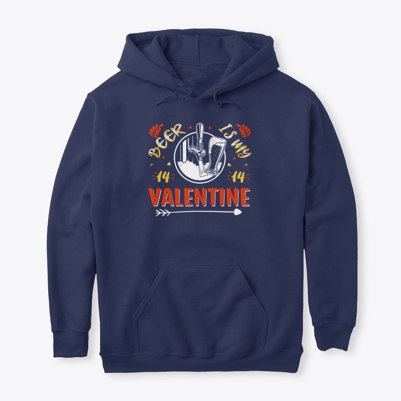 beer is my valentine t-shirt design