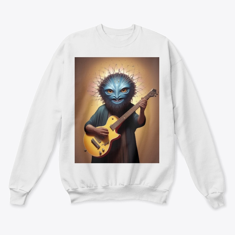 Funky Looking Creature Jamming on Guitar