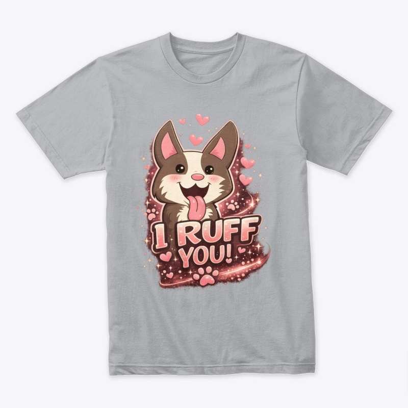 I Ruff You Cute Dog Valentine Design