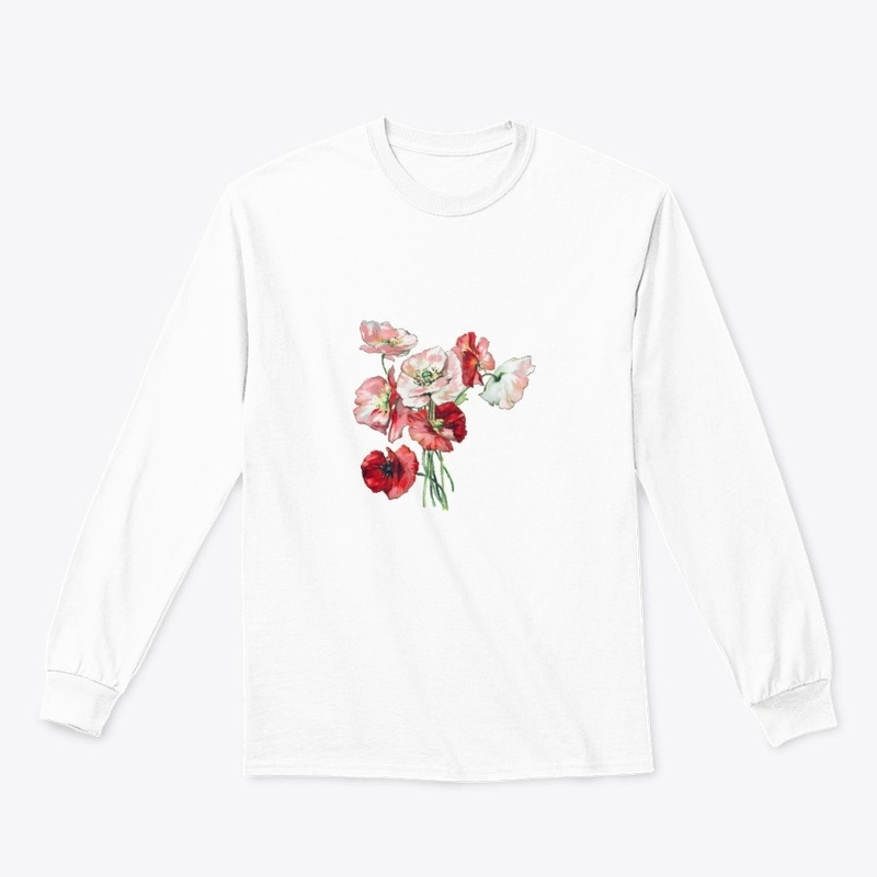 Realistic Red and Pink Flowers Design