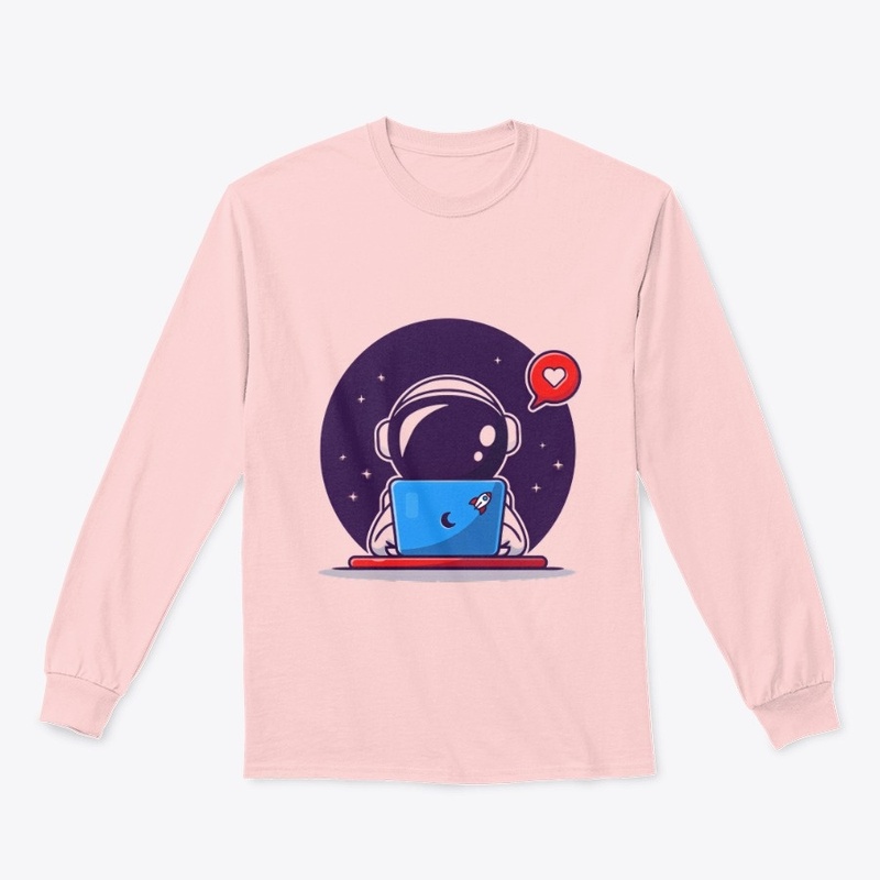 Astronaut Operating Laptop