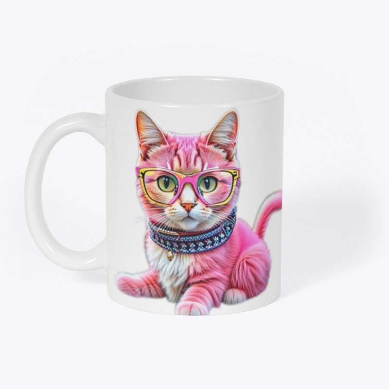 Pink Cat in Shades Tee: Feline Fab!
