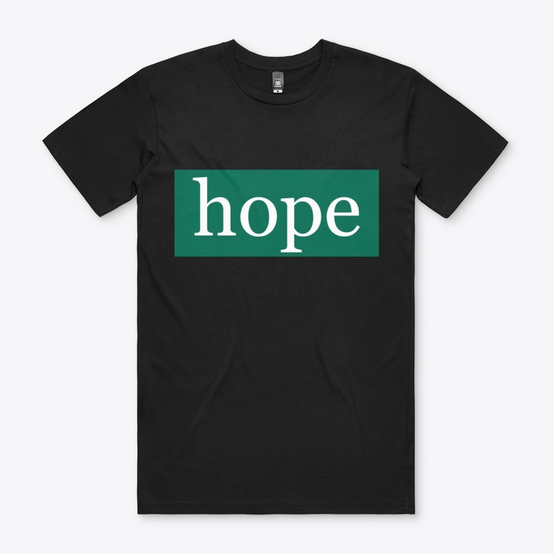 Hope Written in White on Green