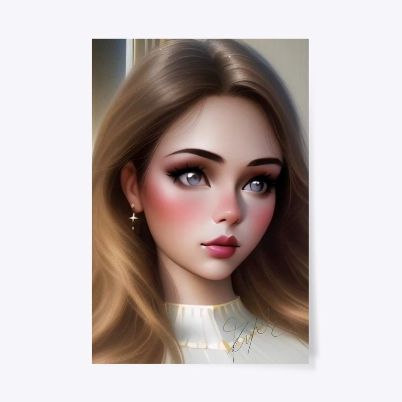 Anime Manga Themed Shy Girl