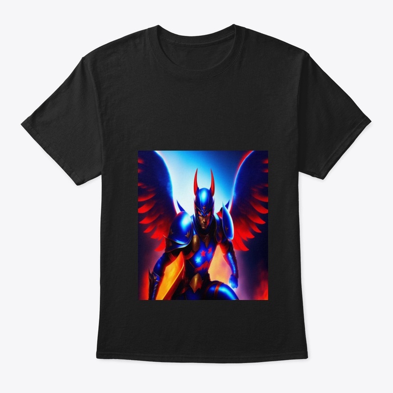 Devil ninja warrior with wings